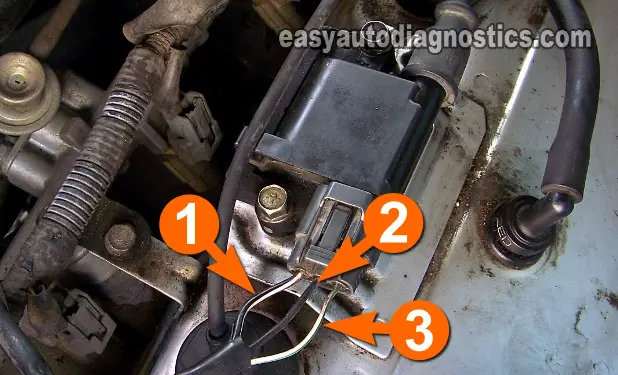 Making Sure The Ignition Coil Is Getting Power. Ignition Coil And Crank Sensor Tests (1.8L, 2.4L Mitsubishi)