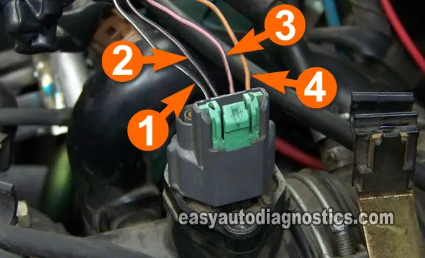 Circuit Descriptions Of The Nissan MAF Sensor Connector. Mass Air Flow (MAF) Sensor Test 3.5L Nissan Pathfinder (2001-2003)